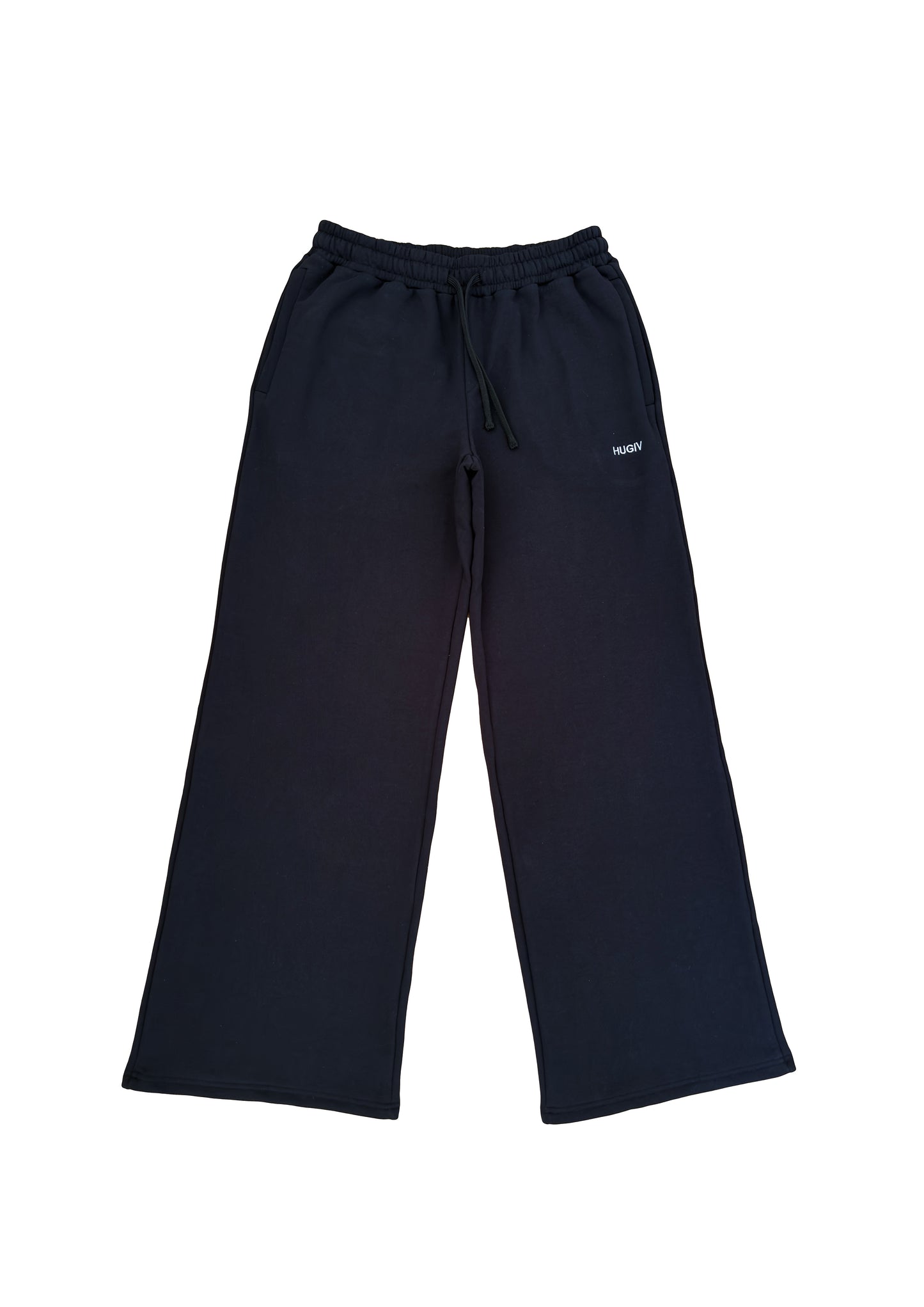 HUGIV BLACK WIDE LEG JOGGERS